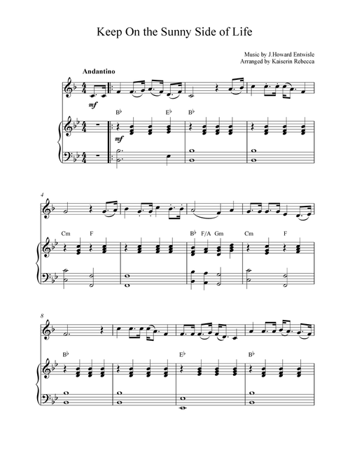 Keep On the Sunny Side of Life (Arr. Kaiserin Rebecca) - JHoward Entwisle (French Horn and Piano)