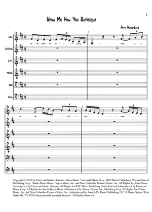 Show me how you burlesque - Christina Aguilera Sheet Music for Show me how you burlesque - Christina Aguilera Sheet Music for