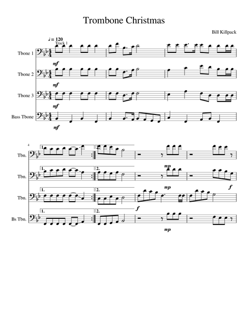 Trombone Christmas Medley