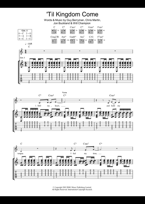 Til kingdom come – Coldplay Sheet Music with Chords for Vocals