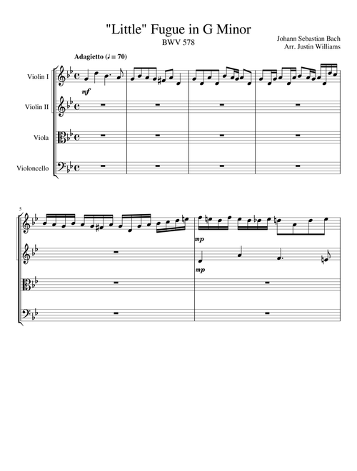 Little fugue in g minor – Johann Sebastian Bach Little Fugue