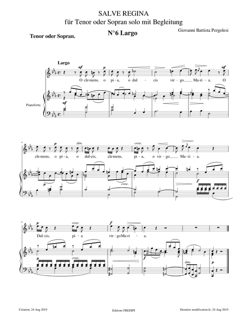 G.B. Pergolesi - Salve Regina en ut mineur - 6. Largo