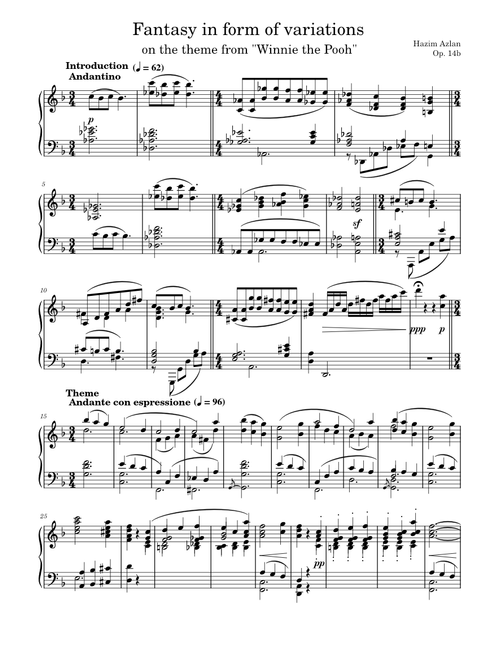 Fantasy in form of variations Op. 14b. (200 followers special!)