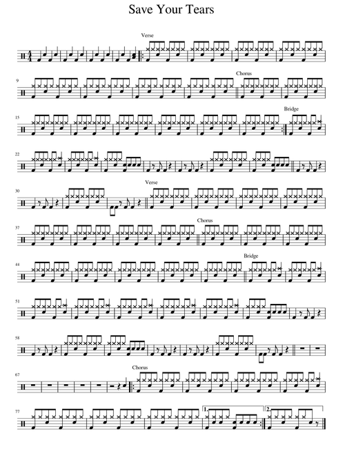 Save Your Tears (Arr. Matěj Diviš) - The Weeknd (Drums)