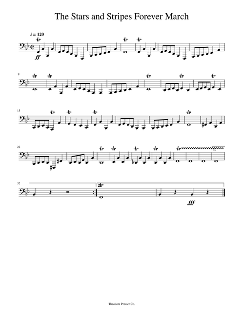stars and stripes forever piccolo solos (BUT FOR TUBA)