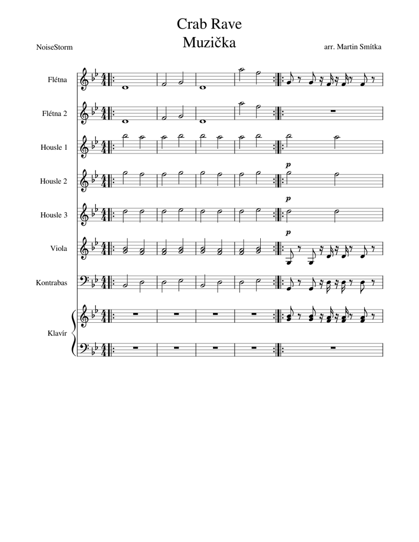 Crab Rave Sheet music for Piano, Flute, Contrabass, Violin & more ...
