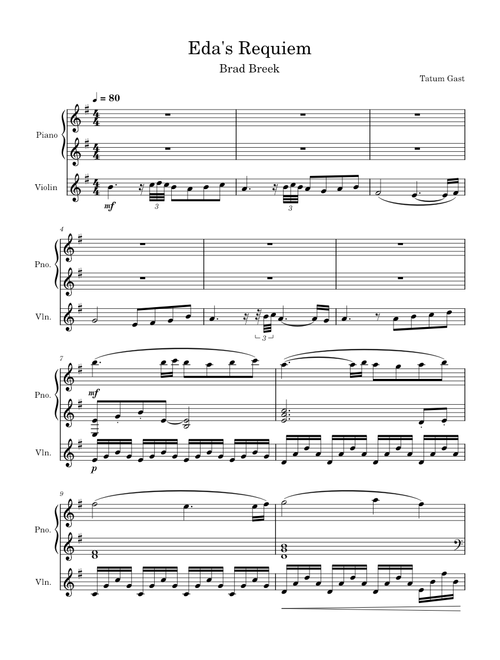 Eda's Requiem (duet) – Brad Breeck Eda's Requiem