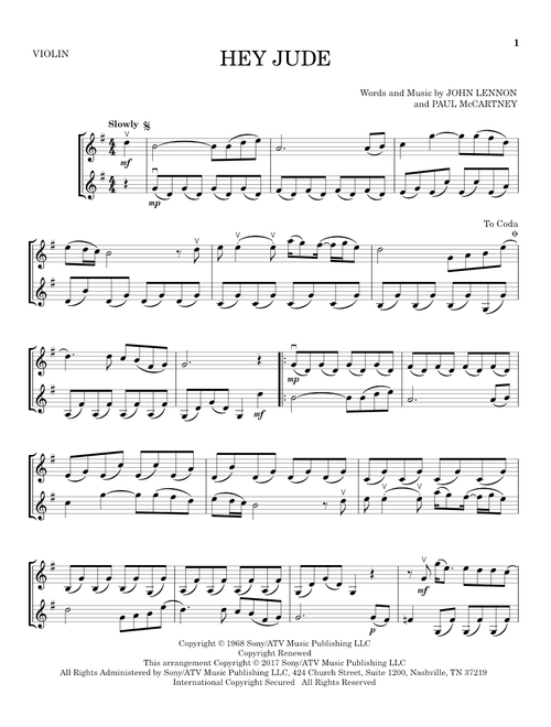 Hey Jude - The Beatles (Violin Duet)