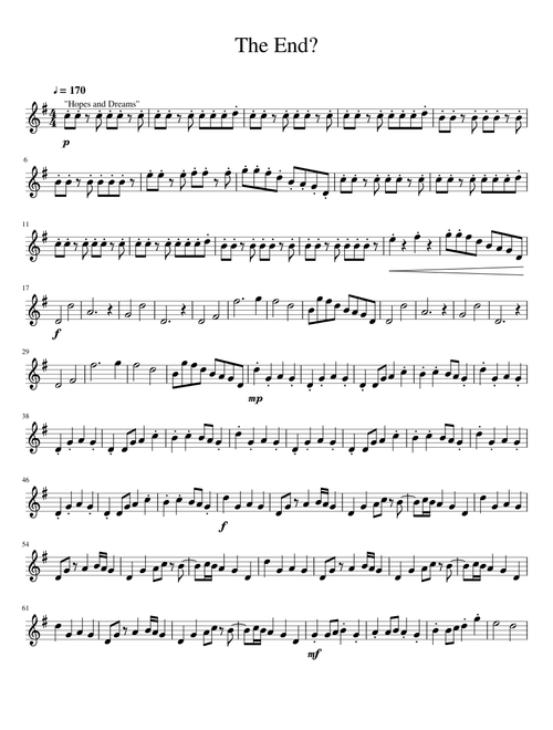 Undertale - Hopes and Dreams/Burn in Despair/SAVE the World (Alto)