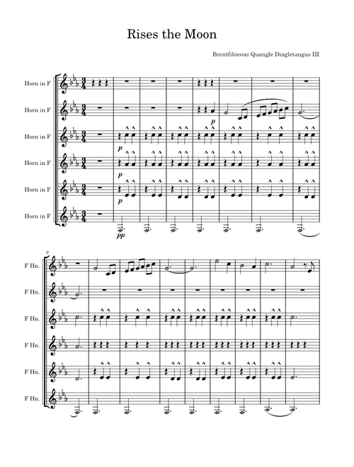 Rises the Moon – liana flores French Horn Quintet