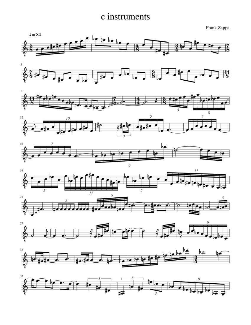 c instruments Sheet music for Guitar (Solo)