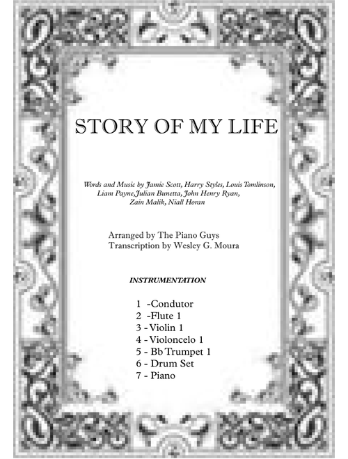 Story Of My Life (Arr. Wesley G. Moura) - One Direction (Small Ensemble)