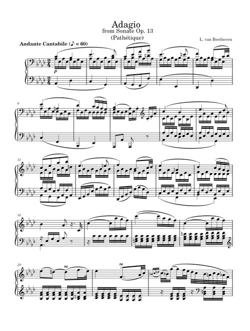 Adagio from Sonate Op. 13 (Pathétique)