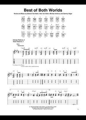 Play Official version of Best of both worlds Sheet Music by Van