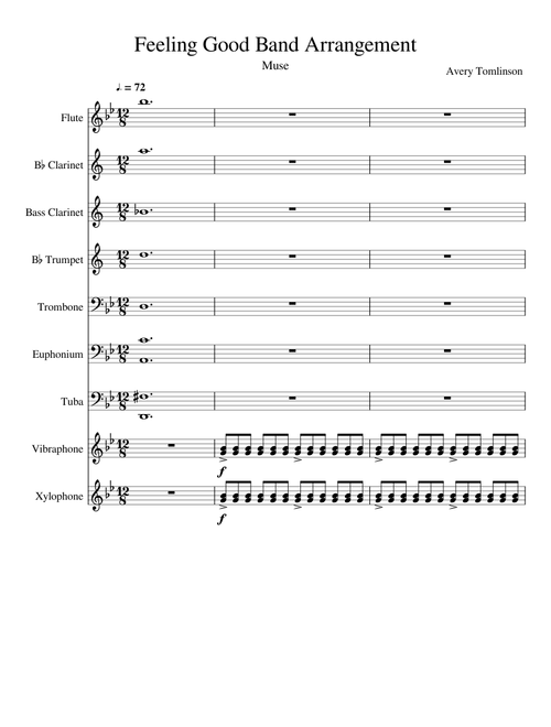 Feeling Good Band Arrangement- Muse