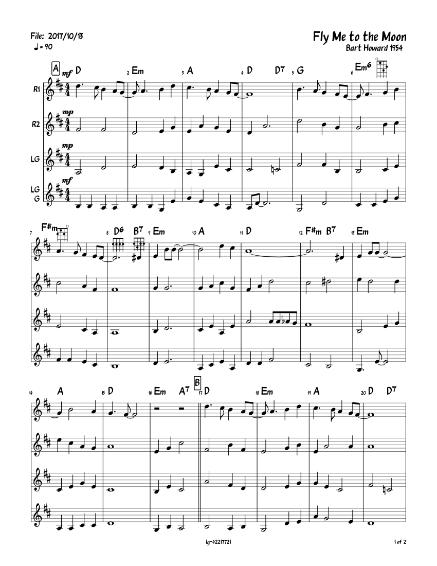 Fly Me to the Moon - piano tutorial