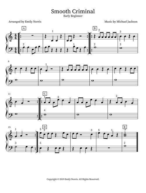 Smooth Criminal (Arr. Emily Norris) - Michael Jackson (Instrumental Solo)