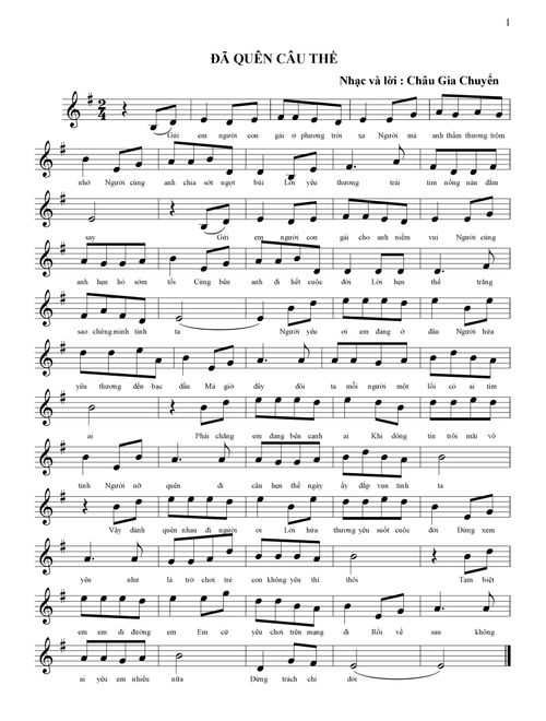 Đã Quên Câu Thề - Châu Gia Chuyển (Easy Piano)