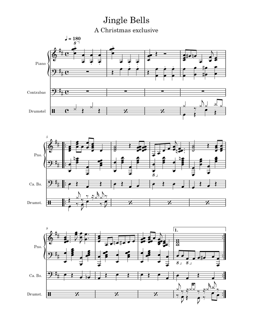 Jingle Bells Ragtime Sheet music for Piano (Solo)