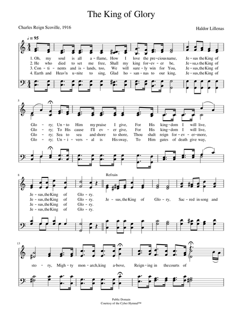 The king of glory - Haldor Lillenas