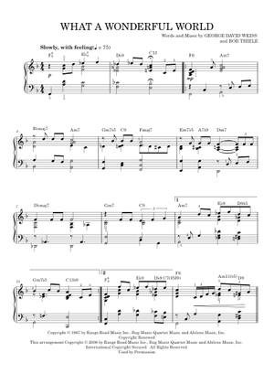 Play Official version of What A Wonderful World Sheet Music by