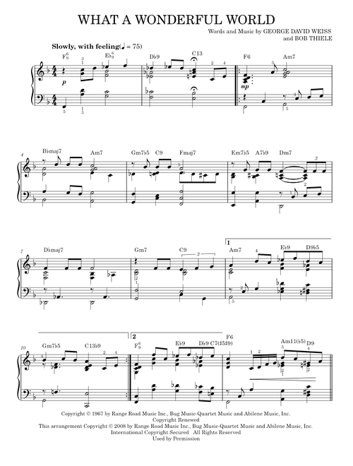 What A Wonderful World [Jazz version] (arr. Brent Edstrom) - Louis Armstrong