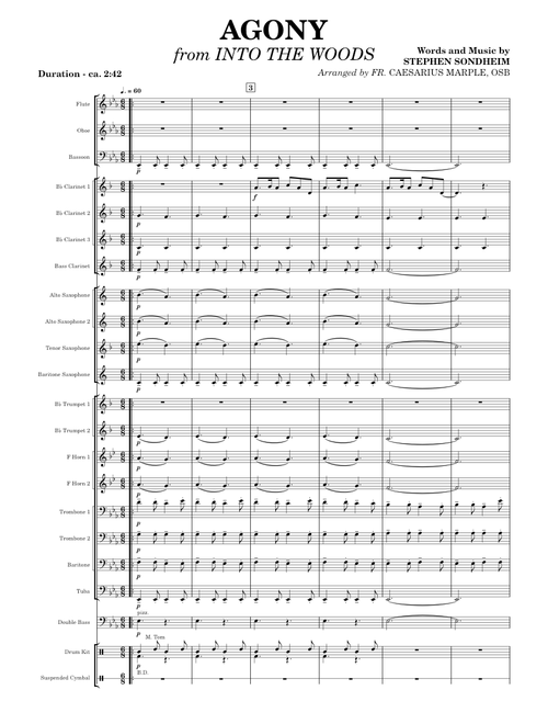 Agony from Into the Woods - Concert Band (Grade 3) – Stephen Sondheim