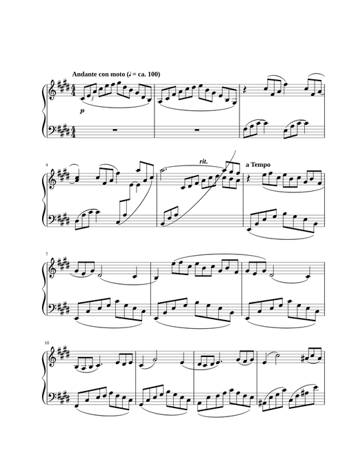 Arabesque No. 1 – Claude Debussy