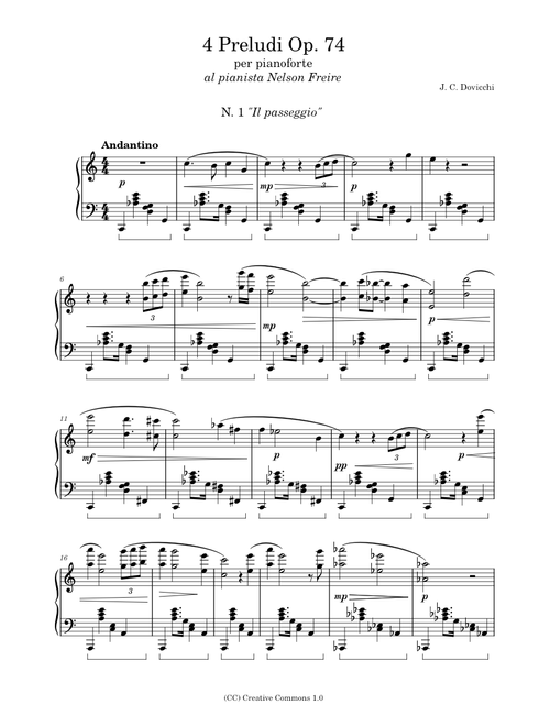4 Preludi Op. 74 per pianoforte