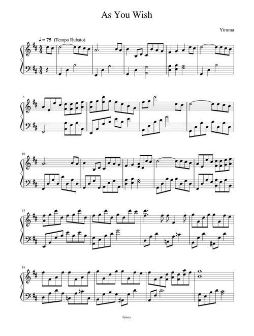 "As You Wish" - Yiruma by Epiary
