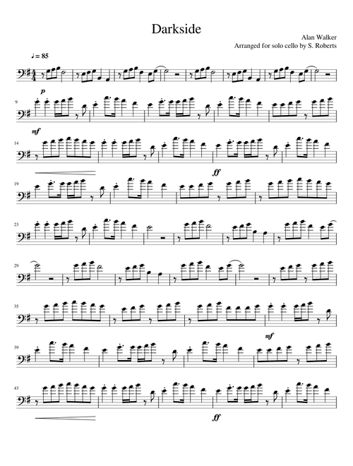 Darkside - Alan Walker CELLO SOLO