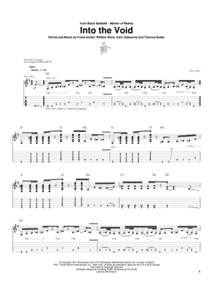 Play Official version of Paranoid Sheet Music by Black Sabbath for