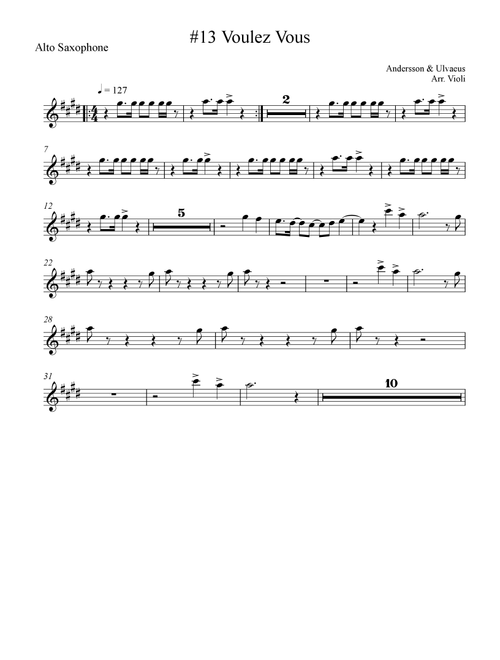 Voulez-vous (Arr. Violi) - ABBA (Alto Sax Solo)
