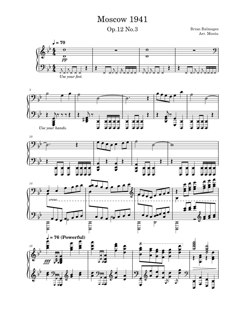 Moscow_1941 Sheet music for Piano (Solo)