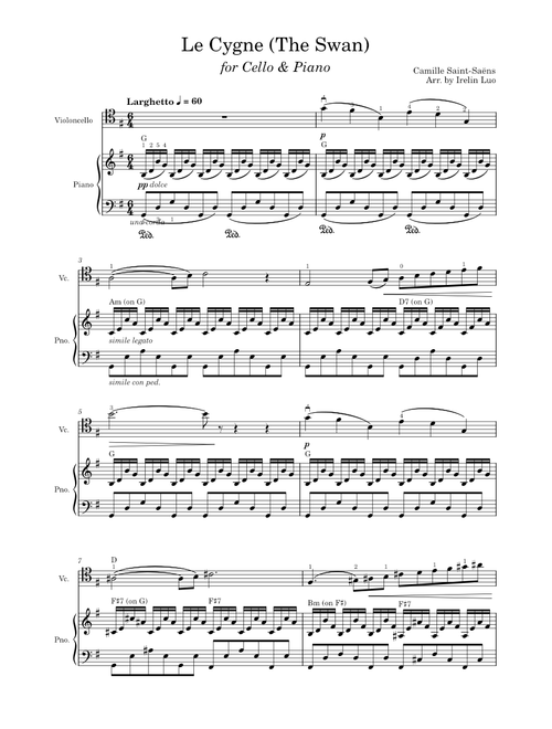 Le Cygne(The Swan)|Cello & Piano