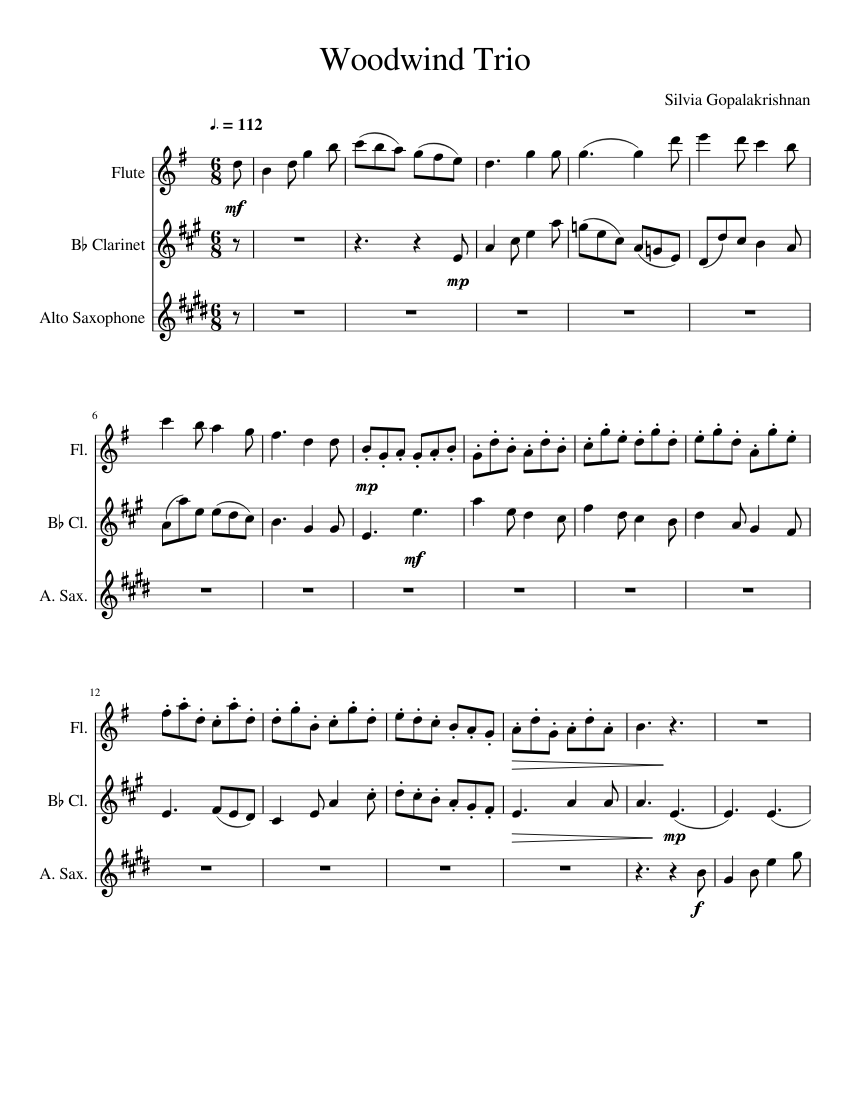 Woodwind trios hot sale