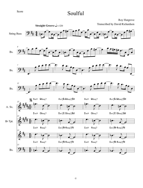 Soulful (Arr. David Richardson) - Roy Hargrove (Jazz Combo)