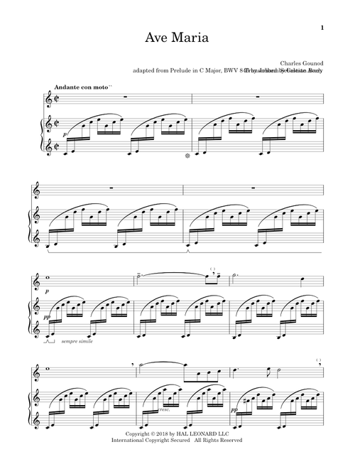 Ave Maria - Johann Sebastian Bach, Charles Gounod (Flute and Piano)