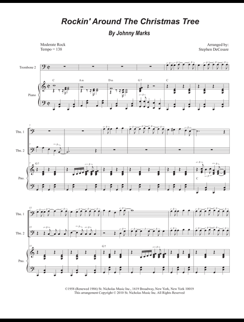 Rockin' Around The Christmas Tree (Arr. Stephen DeCesare) - Toby Keith (Trombone Duet)