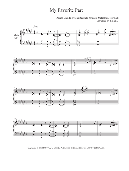 My Favorite Part (feat. Ariana Grande) (Arr. Elijah D) - Mac Miller (Piano Solo)