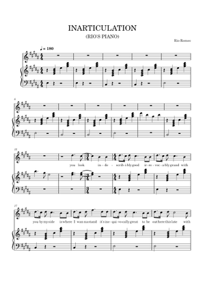 Inarticulation by Rio Romeo (Instrumental) Sheet Music for Piano (Solo ...