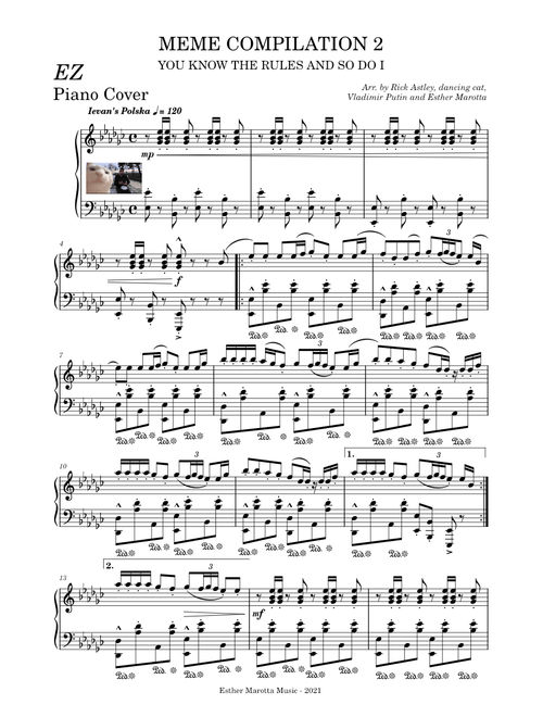 MEME COMPILATION 2 - EZ Piano Solo