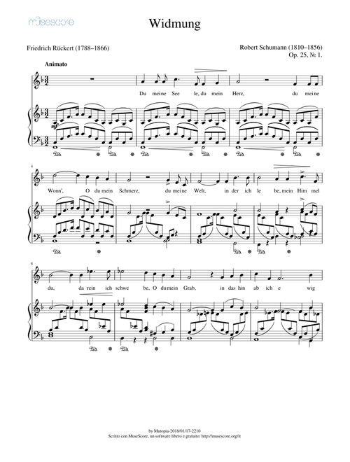 Widmung – Schumann, Robert