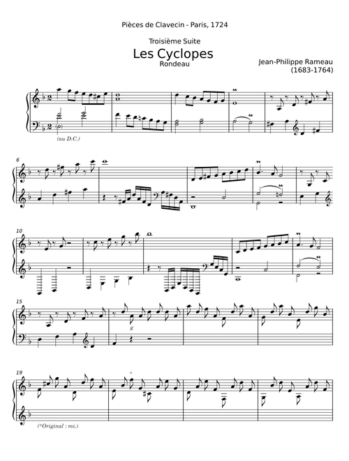 Les cyclopes - Jean-Philippe Rameau