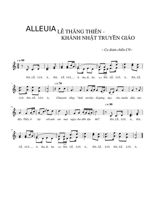 ALLEUIA CN TRUYENGIAO