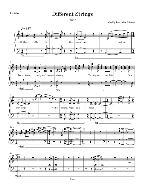 Different strings – Rush