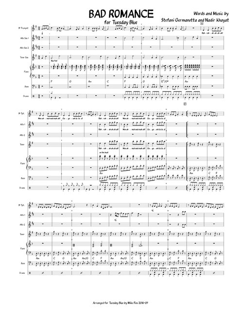Bad Romance - Jazz Band