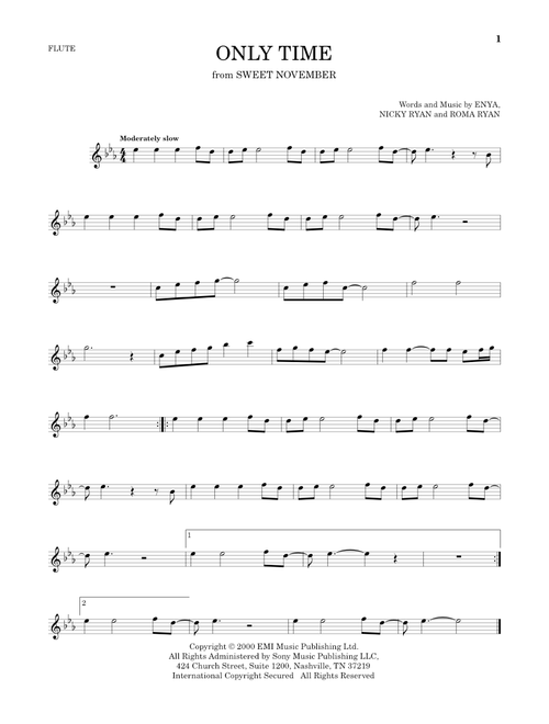 Only Time - Enya (Flute Solo)