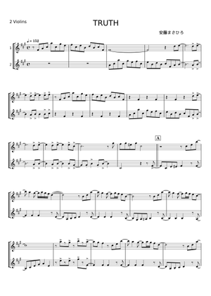TRUTH - 安藤まさひろ Sheet Music with Chords for Piano (Piano Duo