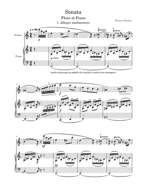 Sonata – Francis Poulenc